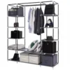 Portable Closet Wardrobe Clothes Rack Storage Organizer Shelf Water-Proof Fabric 4
