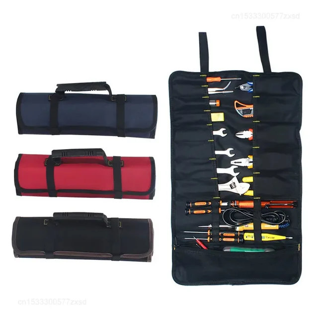 Sacs à outils à rouleaux multifonctions en toile Oxford, poignées pratiques, ciseau électricien, boîte à outils de transport, étui d'emballage d'instruments 1