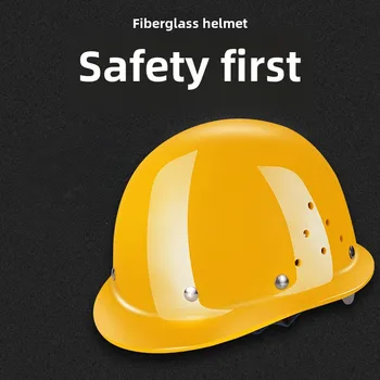 Casco di sicurezzaCappello in fibra di vetro leggero ad alta resistenza Berretto da lavoro Costruzione Ferrovia Metallurgia Miniera Estate