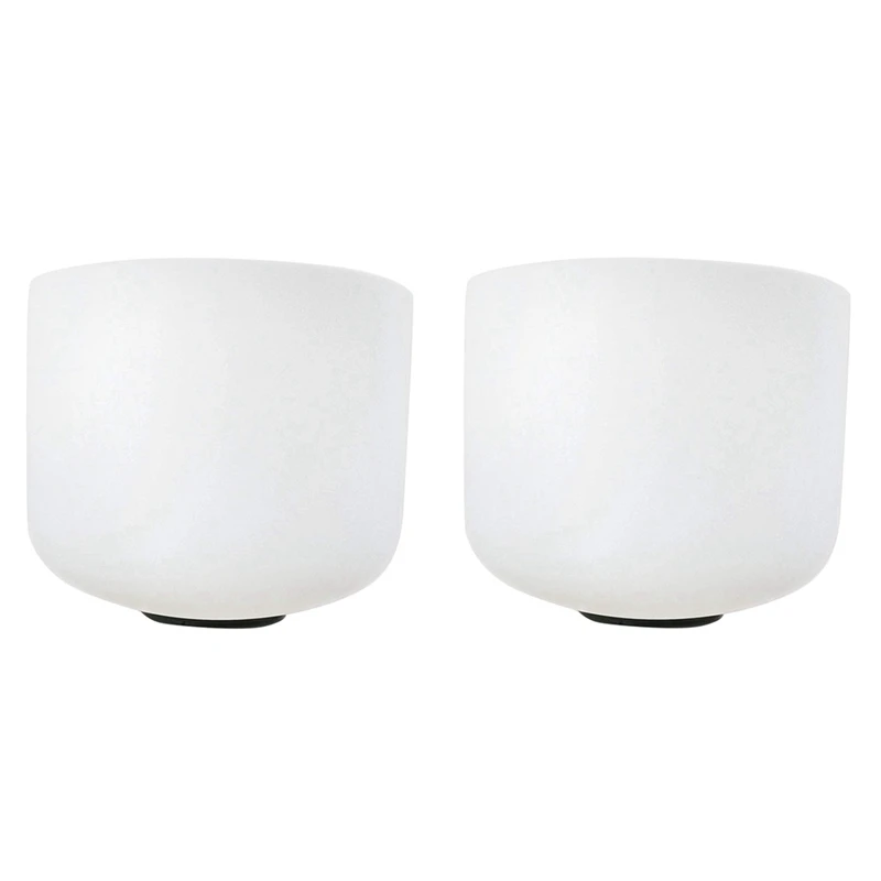 

Поющая чакра с идеальным звуком, 8 дюймов, 432 Гц, 2 шт., чакра с матовым кварцевым кристаллом для медитации, Корона B и G-горло