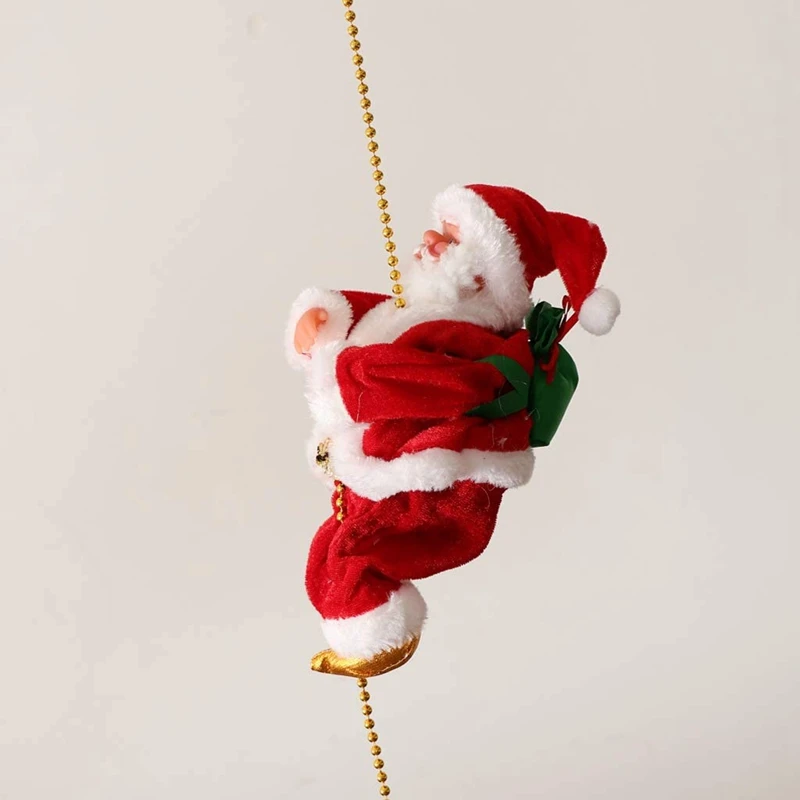 Christmas Electric Animated Climbing Santa Claus On Beads Chain Musical  Decor | Electric Animated Climbing Santa Claus On Beads Chain Musical Moving  Figure Christmas Ornament(1 Pcs, Red) 
