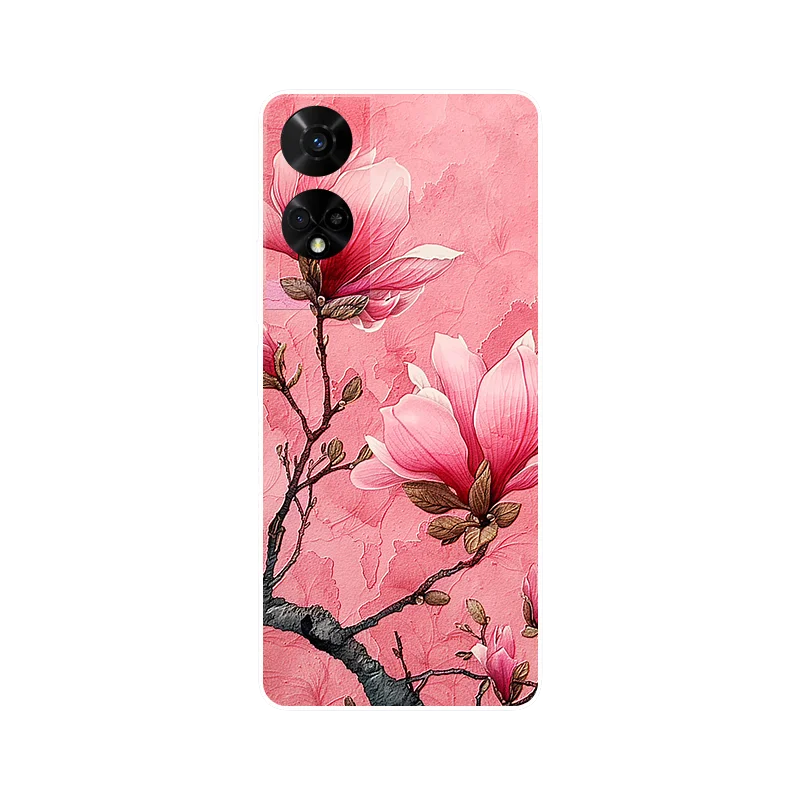 Floral Wolf Soft Silicone Shockproof Phone Cover