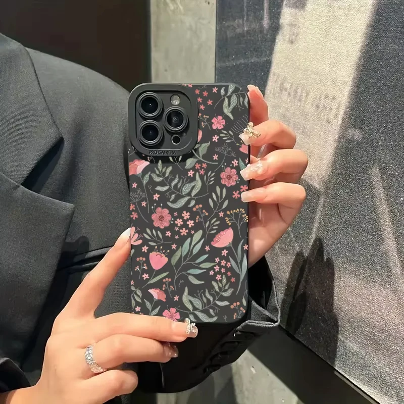 Vibrant Rainbow Floral Silicone Phone Case