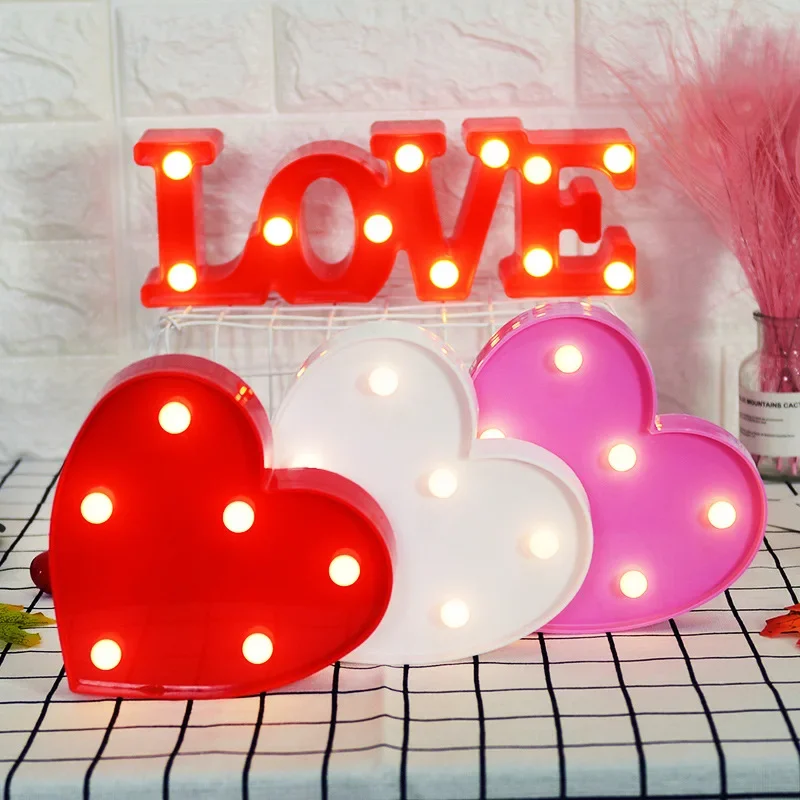 

LED LOVE Heart Light Wedding Christmas Decoration Gift Bride To Be Decoration Party Wedding Decor Bridesmaid Gift Party Supplies