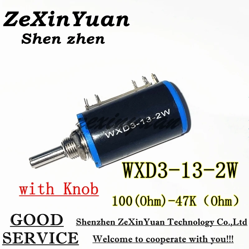 

2PCS WXD3-13-2W Wirewound Potentiometer 100 220 470 1K 2K2 3K3 4K7 10K 22K 33K 47K Ohm 220R 470R 2.2K 3.3K 4.7K WXD3 with Knob