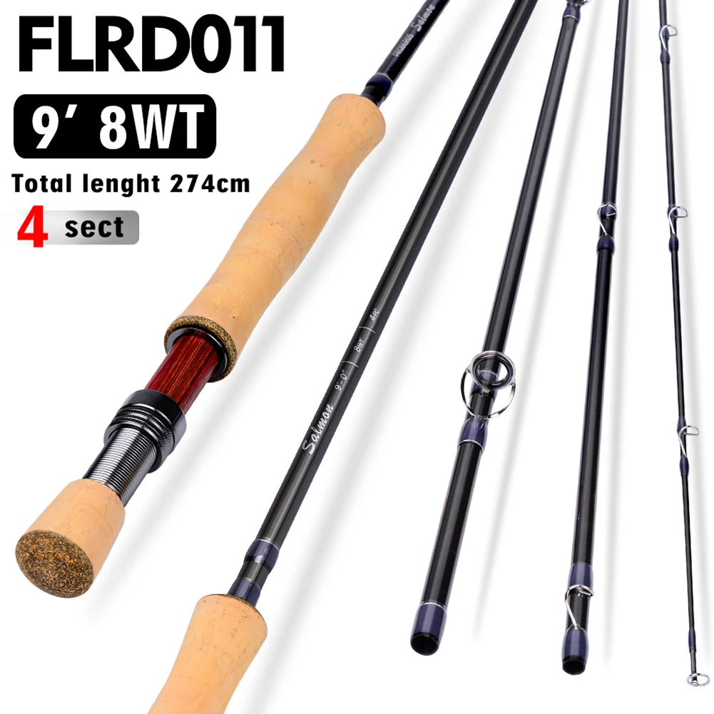 Fly Rod Fishing Rod 4 Sections 6wt 8wt Fly Rod Carbon Fiber Blanks