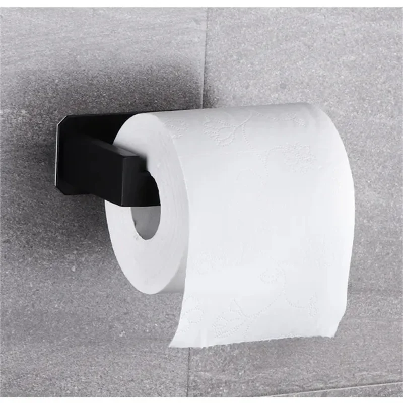 304 Stainless Steel Chrome Finished Toilet Roll Paper Holder Wall Mounted Quadrate Mirror Polished Bathroom Accessories