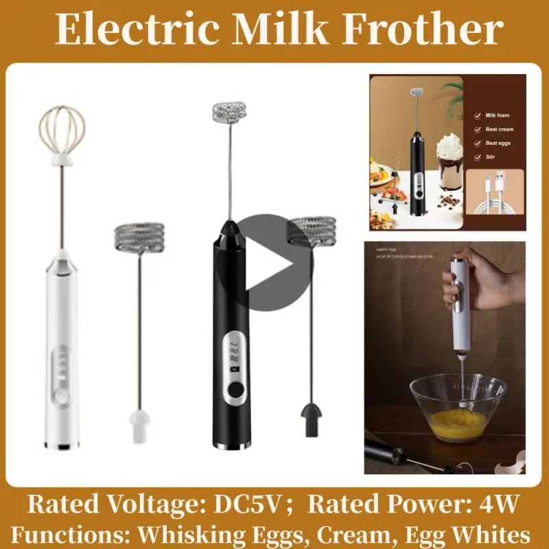 

Portable Rechargeable Electric Milk Frother Foam Maker Handheld Foamer High Speeds Drink Mixer Coffee Frothing Wand whisk