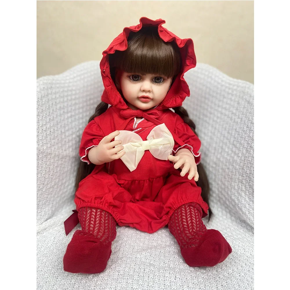 

Christmas Reborn Doll Full Body Silicone Imitation Baby Play Companion Dressing Gift