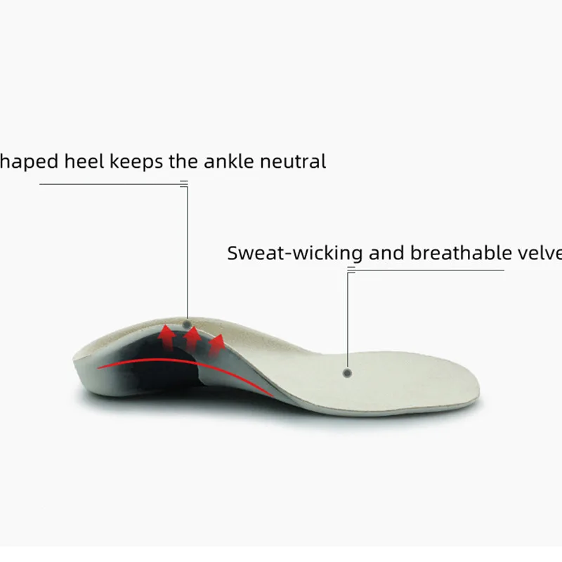 Kids Orthopedic Leather Arch Support Insole For Shoe Children Flat Foot  For Feet Men Women Children O/X Leg Corrected Feet Care