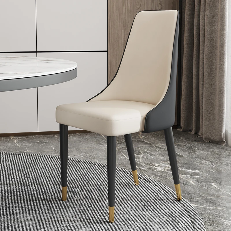 

Metal Floor White Dining Chairs Nordic Relax Design Leather Dining Chairs Funky Gold Chaises Salle Manger Dining Room Sets