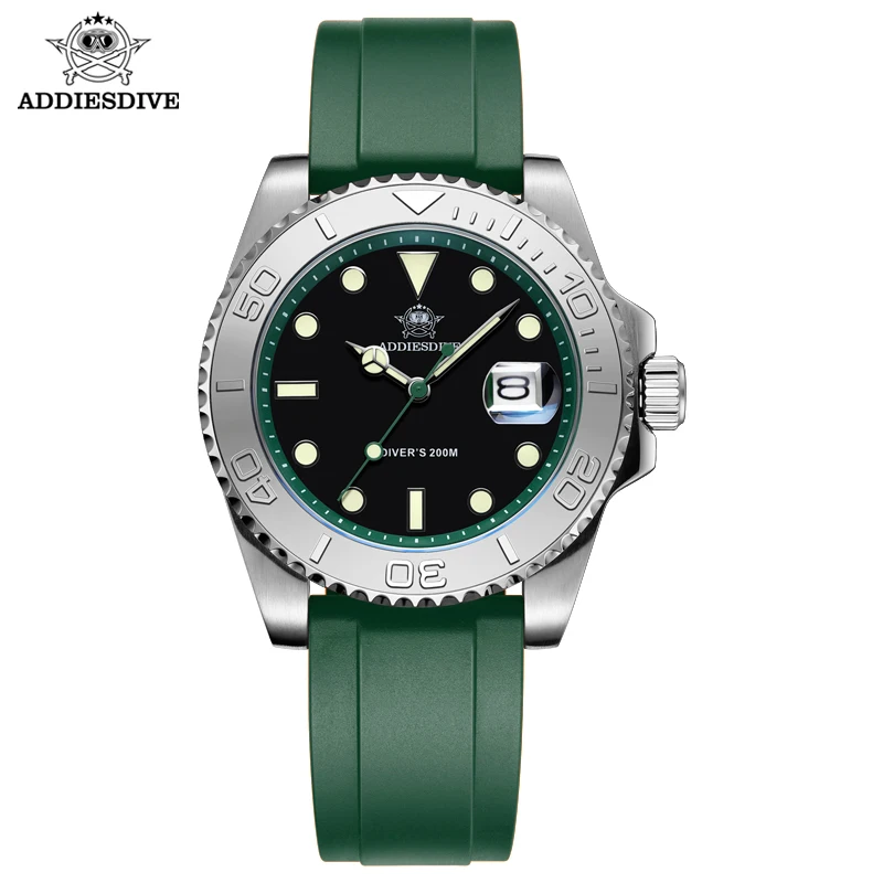 

ADDIESDIVE Men Watch 41mm Luxury Diver Quartz Watch 200m Waterproof Stainless Steel Bezel BGW-9 Luminous Wristwatch for Men