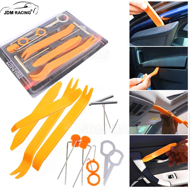 Kit d'outils de démontage automatique en plastique, 4 pièces/ensemble,  démontage automatique de l'autoradio, démontage de l'autoradio,  installateur d'outils, Kit de levier, Kit de rénovation, tournevis de  réparation automobile - AliExpress