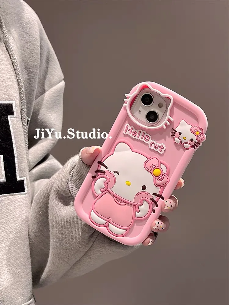 ハローキティ 携帯電話カバー ピンク Samsung Galaxy z用ピンクのSanrioハローキティ携帯電話ケース