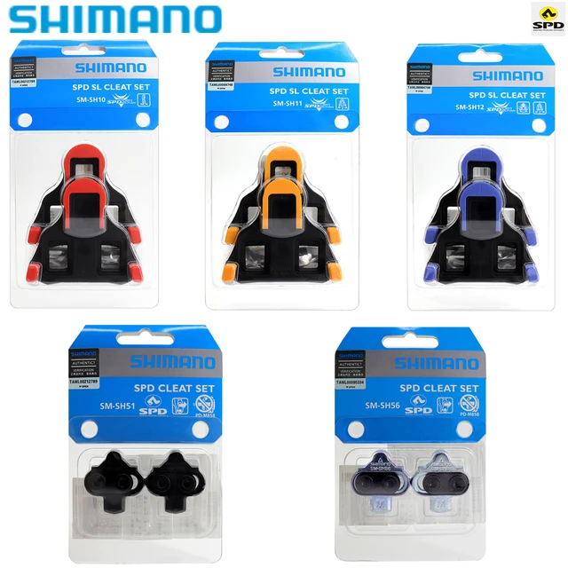 Shimano-Juego de calas SPD SL para bicicleta de carretera, juego de calas  para bicicleta de montaña, placa de autobloqueo, Original, SM SH10, SH11,  SH12, SH51, SH56 - AliExpress