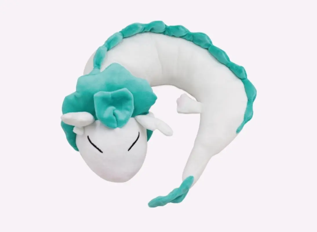 Little White Dragon Doll Neck Pillow Animation Peripheral Doll U-Shaped Pillow Travel Pillow Children Toy Gift