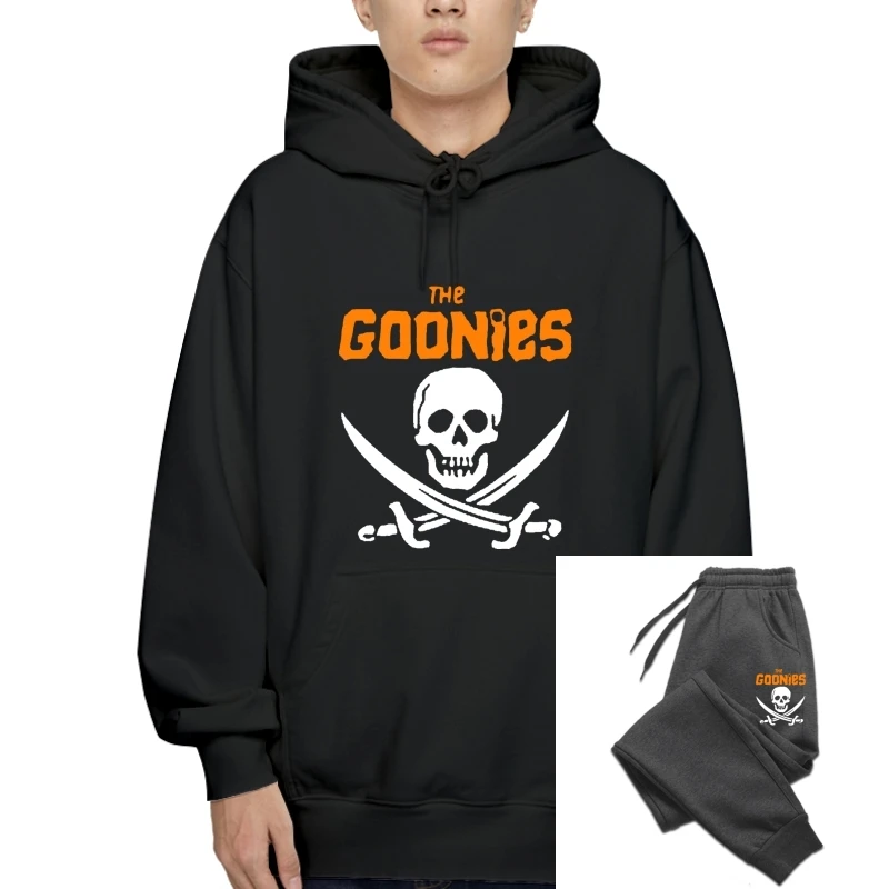 

New The Goonies Logo Men's Black SweaHoody Sweatshirt Hoodie Fleece S-3XL Birthday Gift Sweatshirt Hoodie SweaHoody Sweatshirt H