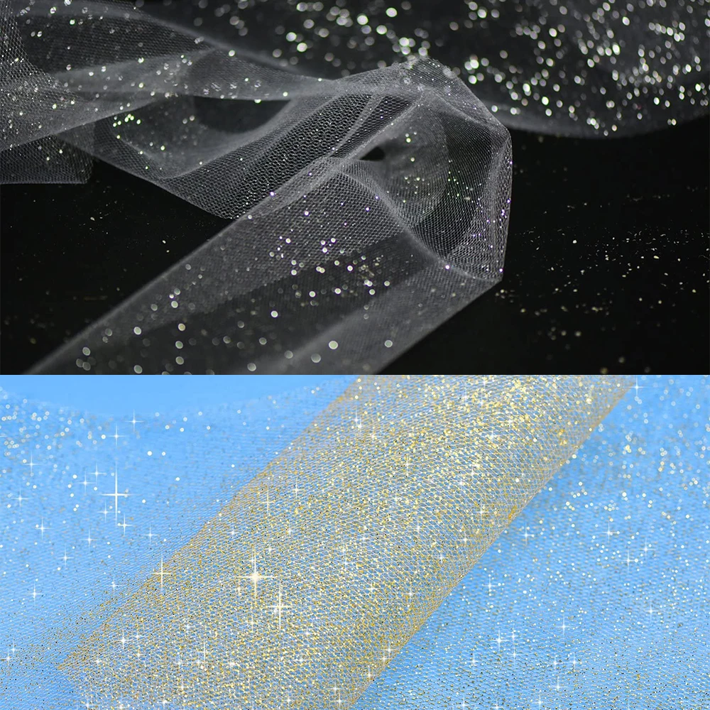 Rotolo di tessuto di tulle glitterato, 15,2 cm, 45,7 m, scintillante bobina di nastro con paillettes per tutù, gonne, confezioni regalo, decorazioni per feste di nozze (turchese