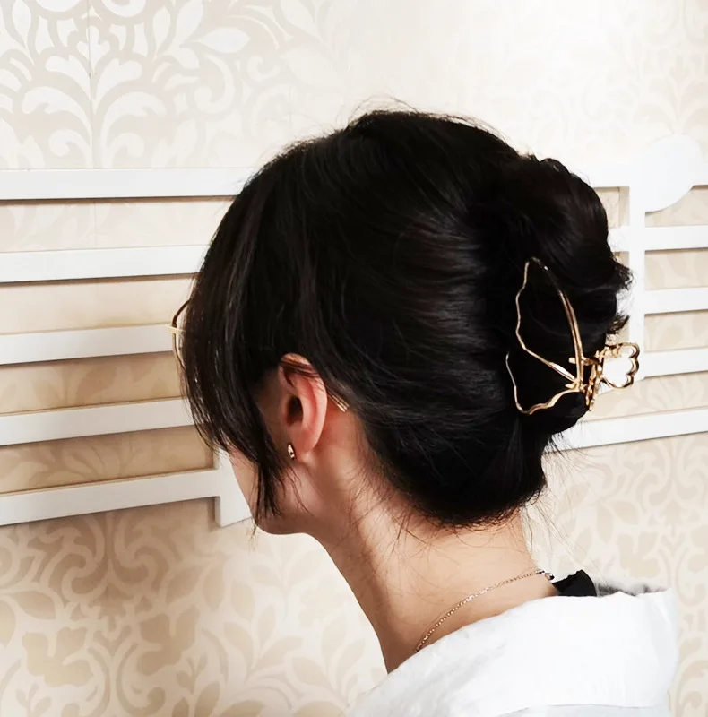 Pillangó hajcsat geometrikus elegáns arany hajcsipesz nőknek_voghion.com