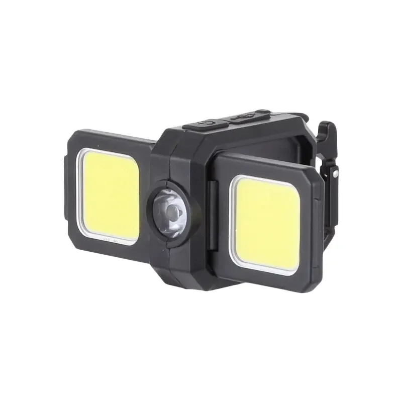 COB Keychain Work Light with Dual Light Source 5Mode Rechargeable High Lumens Portable LED for Camping Hiking Running