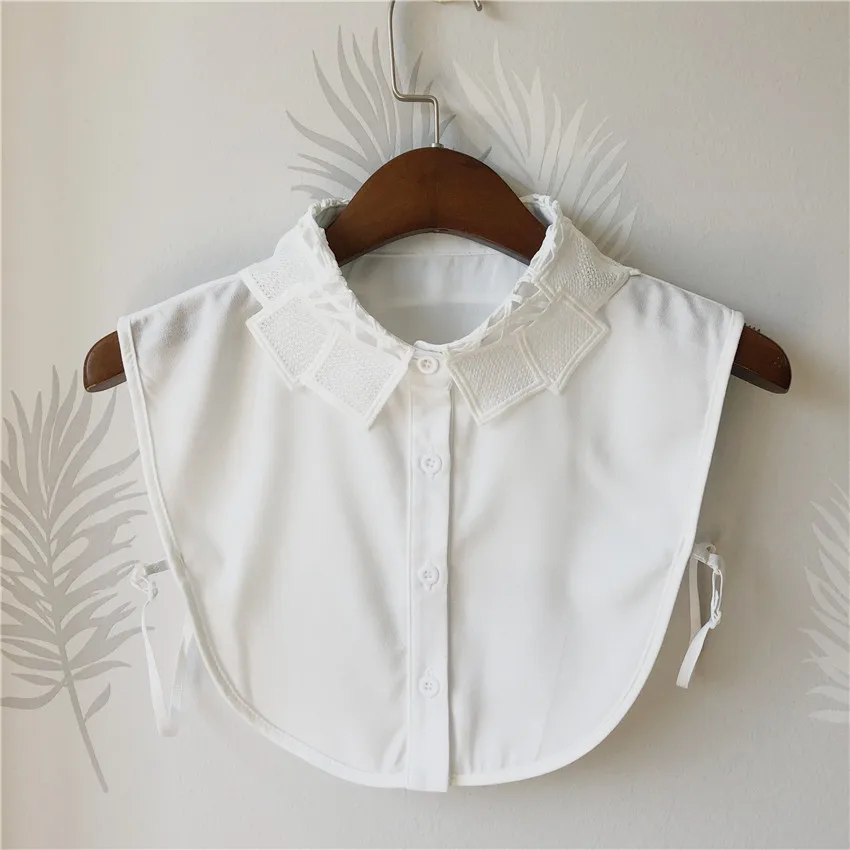 

Women Detachable False Collar Ladies White Shirt Fake Collar Summer Dress Sweater Faux Col Vintage Lapel Clothing Decoration