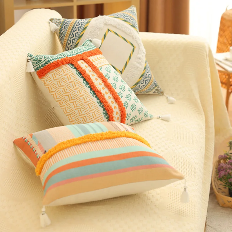 

Vintage Luxury Cushions Inserts Nordic Bohemian Kawaii Travel Cushion Designer Office Elegant Cojines Home Decorations Pillow
