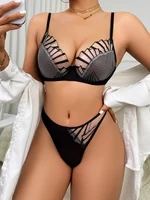 Ensemble de Lingerie de haute qualité, nouveau Design, avec ligne papillon Sexy, maille, sous-vêtements pour femmes, soutien-gorge Push Up, 2 pièces, YS2417 2