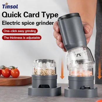 TINSOL multifunctional electric grinder adjustable coarseness, household spice grinder for Sichuan pepper sea salt, and pepper 1