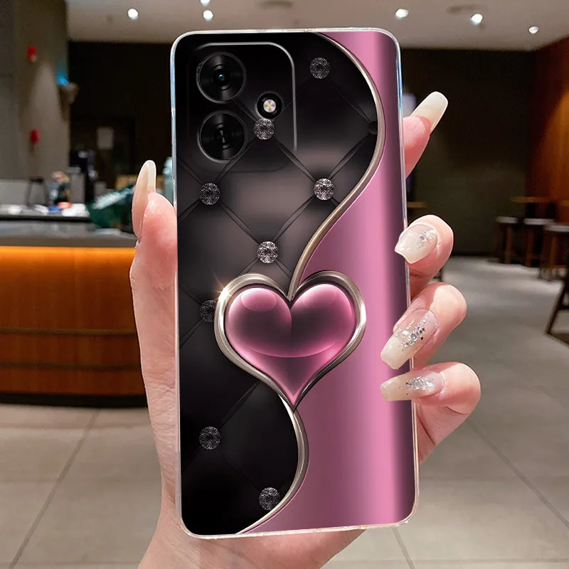 Clear Luxury Fashion Butterfly Flowers Soft TPU Silicone Phone Case