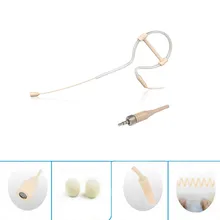 

Single Earhook Headset Mic Headworn Microphone For Sennheiser Wireless 3.5mm Use On Stage Houses Of Worship Lectures