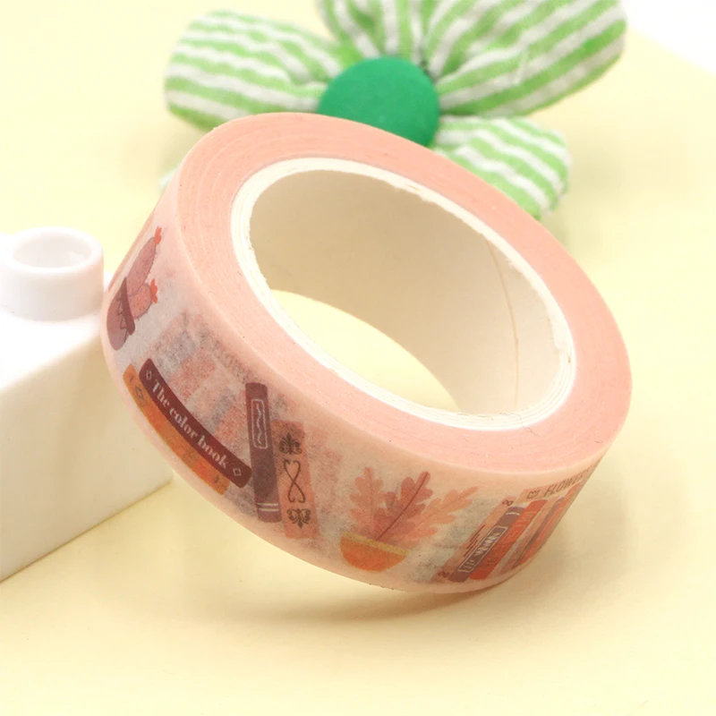 

2022 NEW 10pcs/lot 15mm*10m Decorative INS Style Cats Library Books Washi Tape Scrapbooking Stationery Adhesive Masking Tape