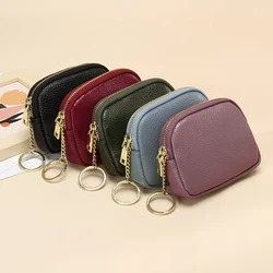 New Fashion Women's Wallets Genuine Leather Shell Design Small Coin Purses Storage Bag Zipper Pocket Key Money Pouch Mini Wallet