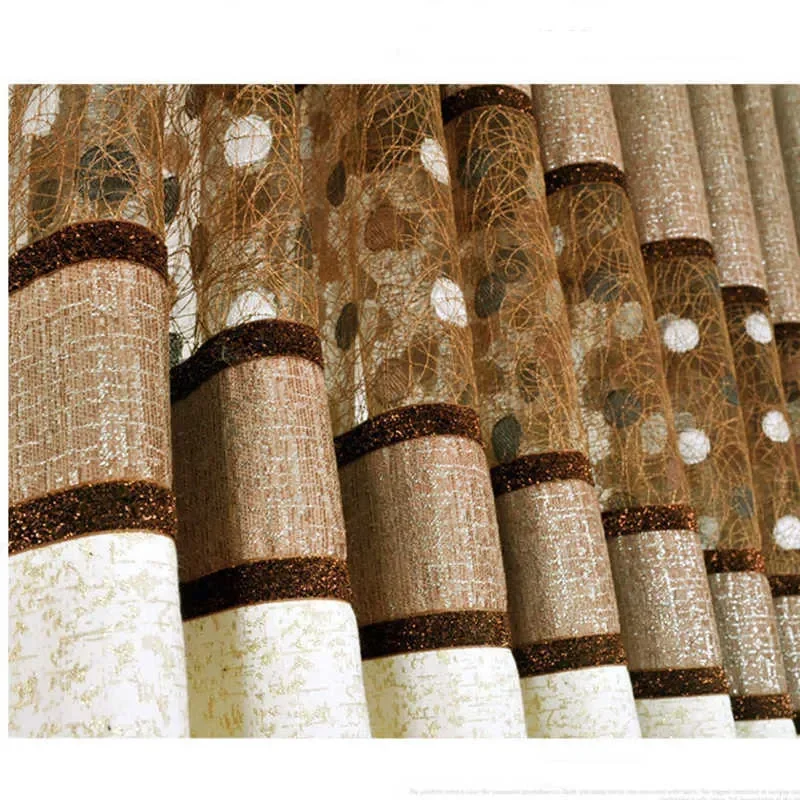 Curtain Chinese Style  Stitching Nests Curtain for Living Room Bedroom Coffee for Kitchen Window Treatments Gray Drape 2