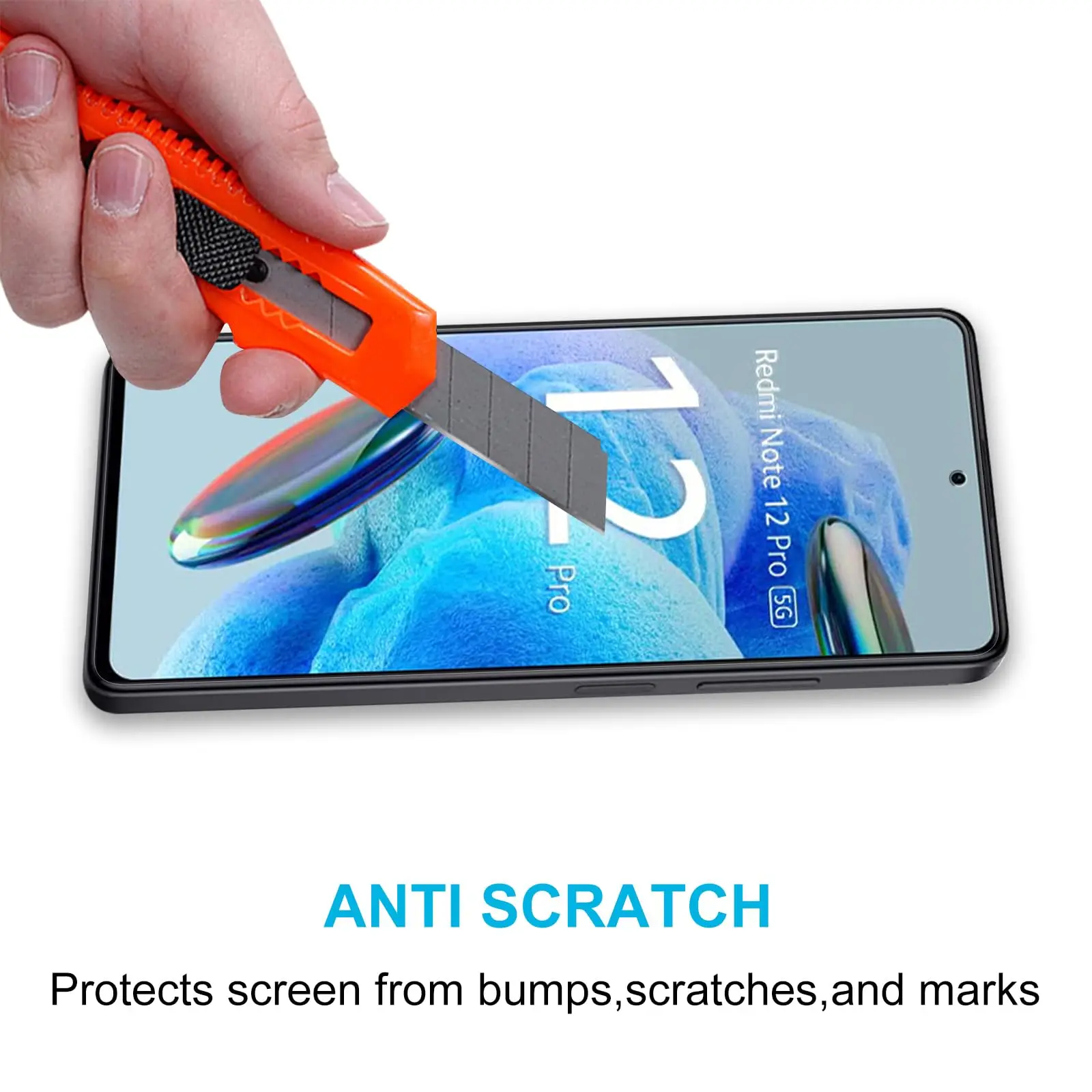 Xiaomi Redmi Note 12 Pro Plus Screen Protector - Tempered Glass, 9H Hardness, HD Clear, Case-Friendly