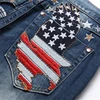 2024 Spring Straight Leg Men's Blue Jeans Mid-Waist Stretch Casual Pants Street Trend Hip Hop Clothing 4