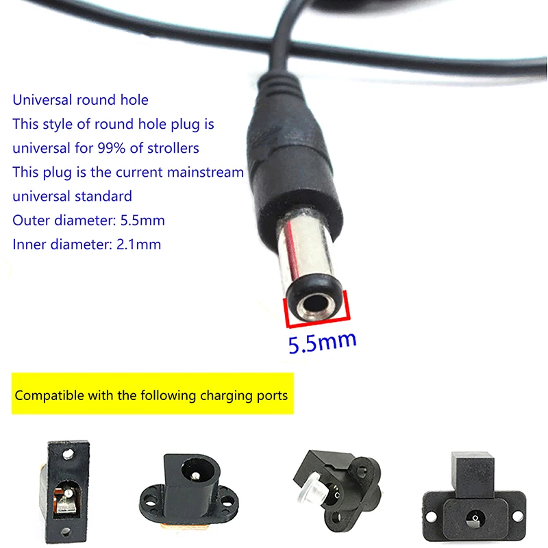 Caricabatterie 12V 1A Per Auto Elettriche Bambini - Adattatore Alimentatore Con Spina Europea, Connettore 5,5x2,1mm, Protezione IC, LED Indicatore, Nero