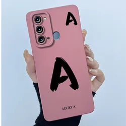 Lucky Initial Letter Liquid Silicone Protective Phone Case for Itel P38 (FEN - TYFEN3A)