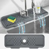 Kitchen Faucet Silicone Splash Mat, Sink Drainage Mat, Sink Collection Mat, Drainage Drying Mat, Bathroom Countertop Protector 1