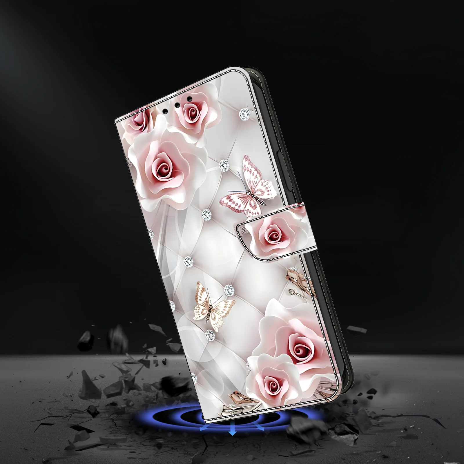 Premium 3D Magnetic Flip Leather Wallet Phone Case