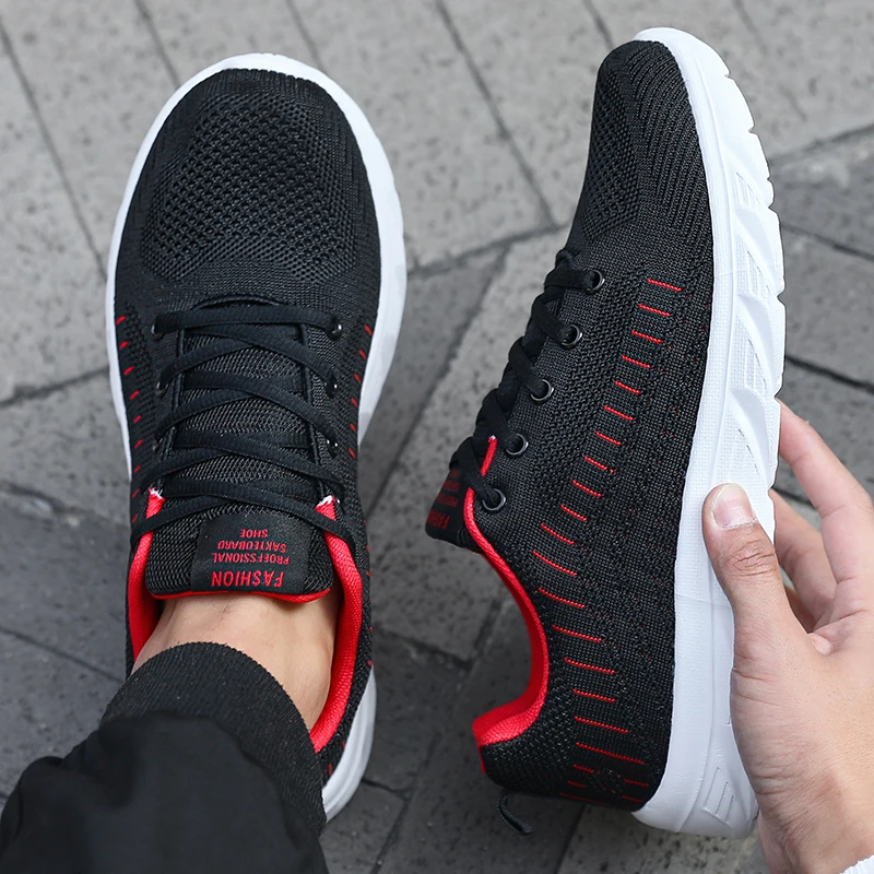 Men's Comfortable Outdoor Sneakers 2025 New Breathable Mesh Lightweight Non-Slip Soft Sole Walking Running Casual Sports Shoes