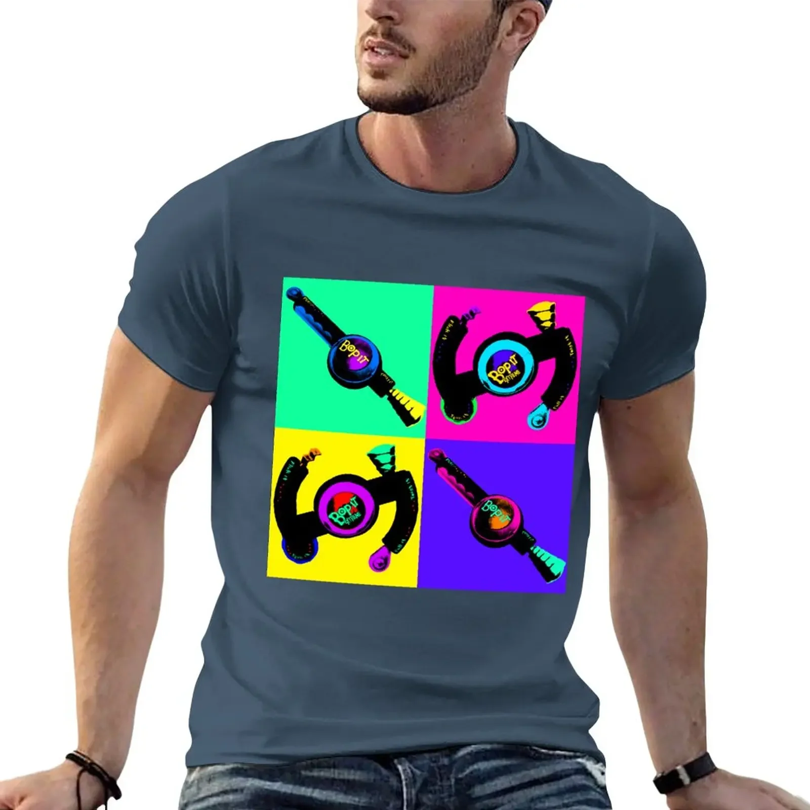 Bop-It Pop Art T-Shirt Customs Design Your Own Sublime Cute Clothes Magliette Divertenti Per Uomo