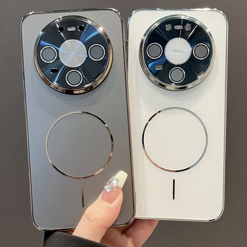 Luxury Magnetic Matte Plating Armor Case with Magsafe Compatibility