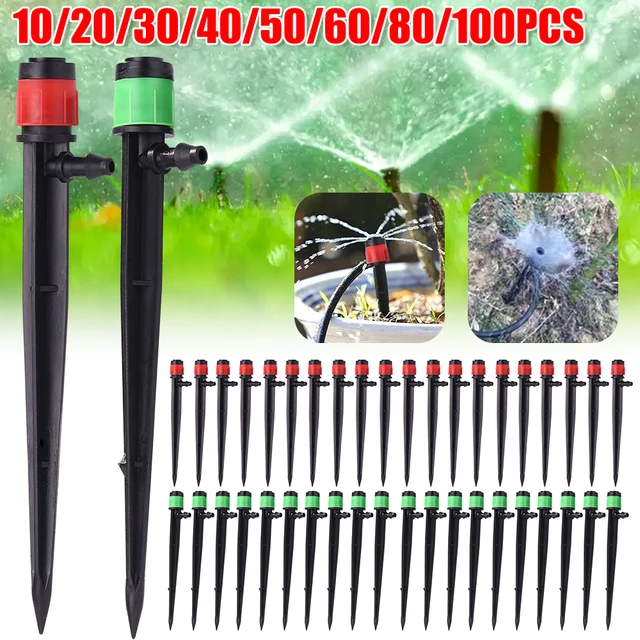 10-50PCS Garden Adjustable Nozzle Drip Irrigation Watering Sprinkler Automatic Watering 4/7MM Hose For Garden Farming Flower Law