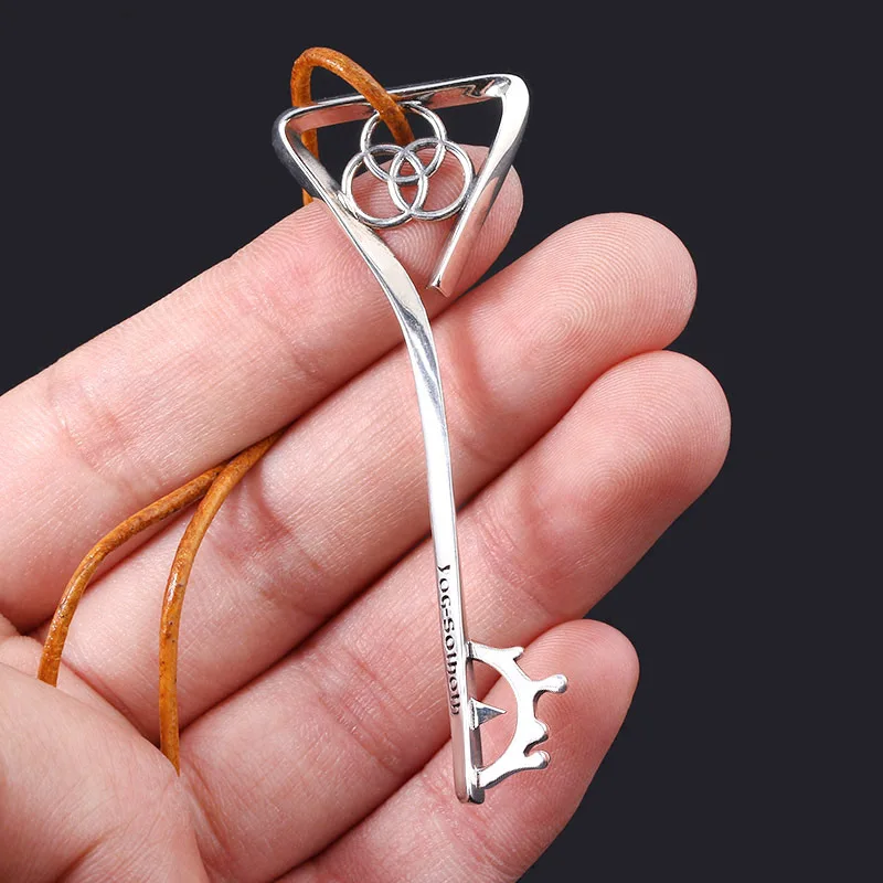 Game Cthulhu Necklace Cartoon Key Pendant Alloy Cosplay Props Rope Necklaces Yog-Sothoth Key Metal Jewery Accessories