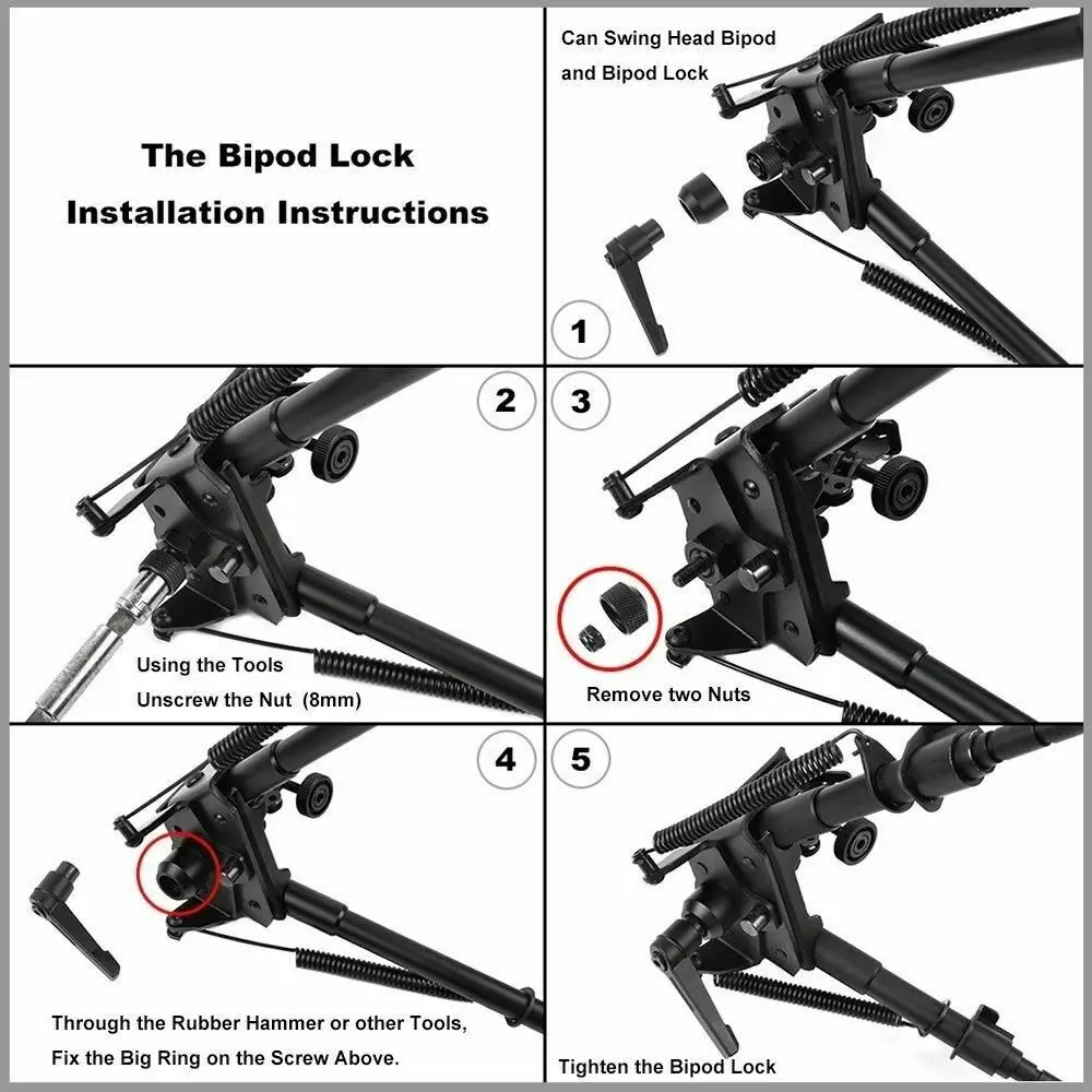 Harris rifle bipod montar bipod adaptador caça arma bipod ferramenta acessórios