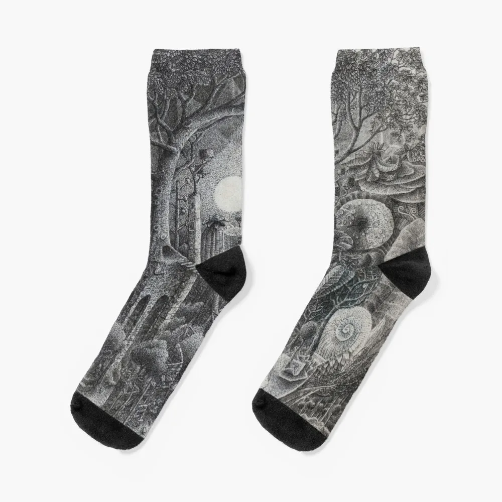 Full Tree Moon Socks Thermo Socks For Men Halloween Socks Happy Socks Men leonard cohen mural montreal socks warm socks halloween socks