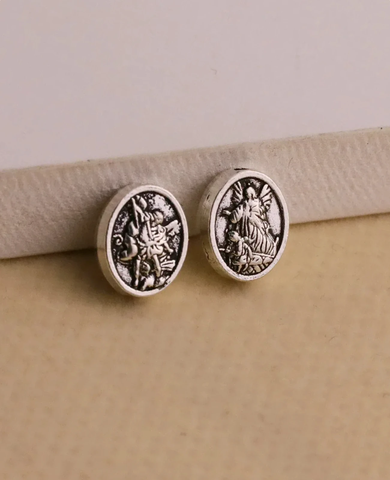 Diyalo 50 Teile/los Saint Michael der Erzengel Spacer Lose Perlen für DIY Rosenkranz Halskette Armband Andenken Schmuck Machen Teile