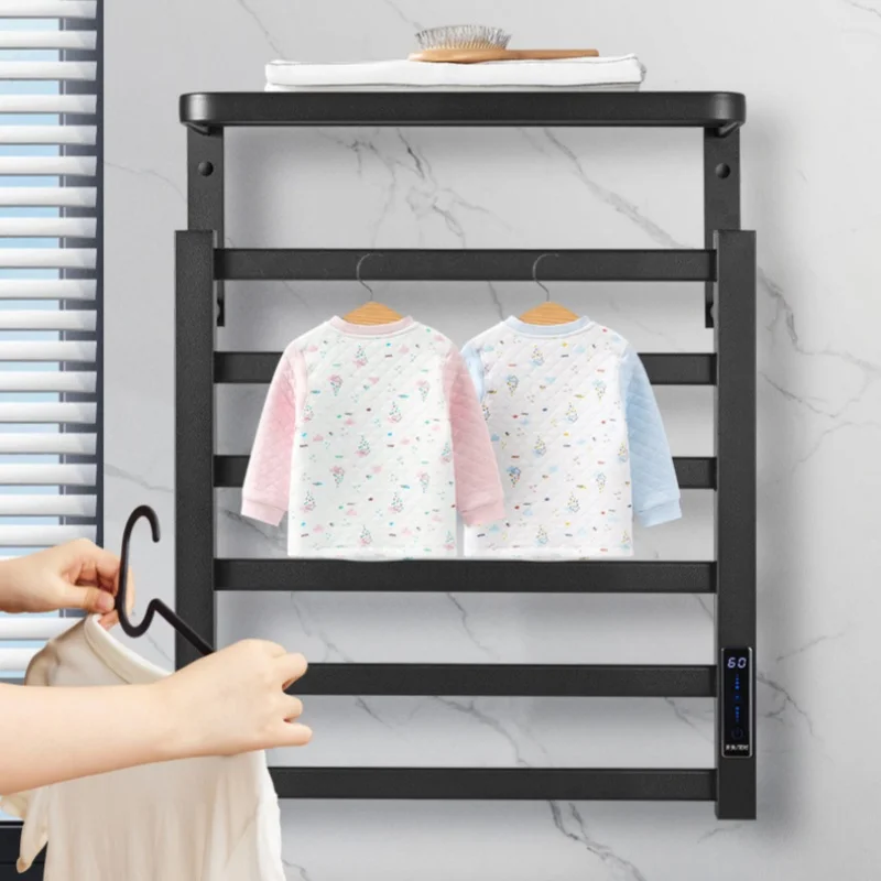 Description Picture 5 of itemBathroom Aluminum Electric Wall Mounted Warmer Towel Drying Rack