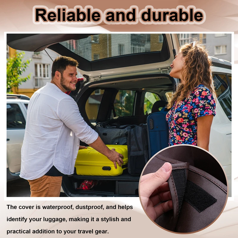 Absutravel Luggage Cover Anti-Scratch Protective Suitcase Cover Fluorescent Green Hem Suitcase Protection Tool