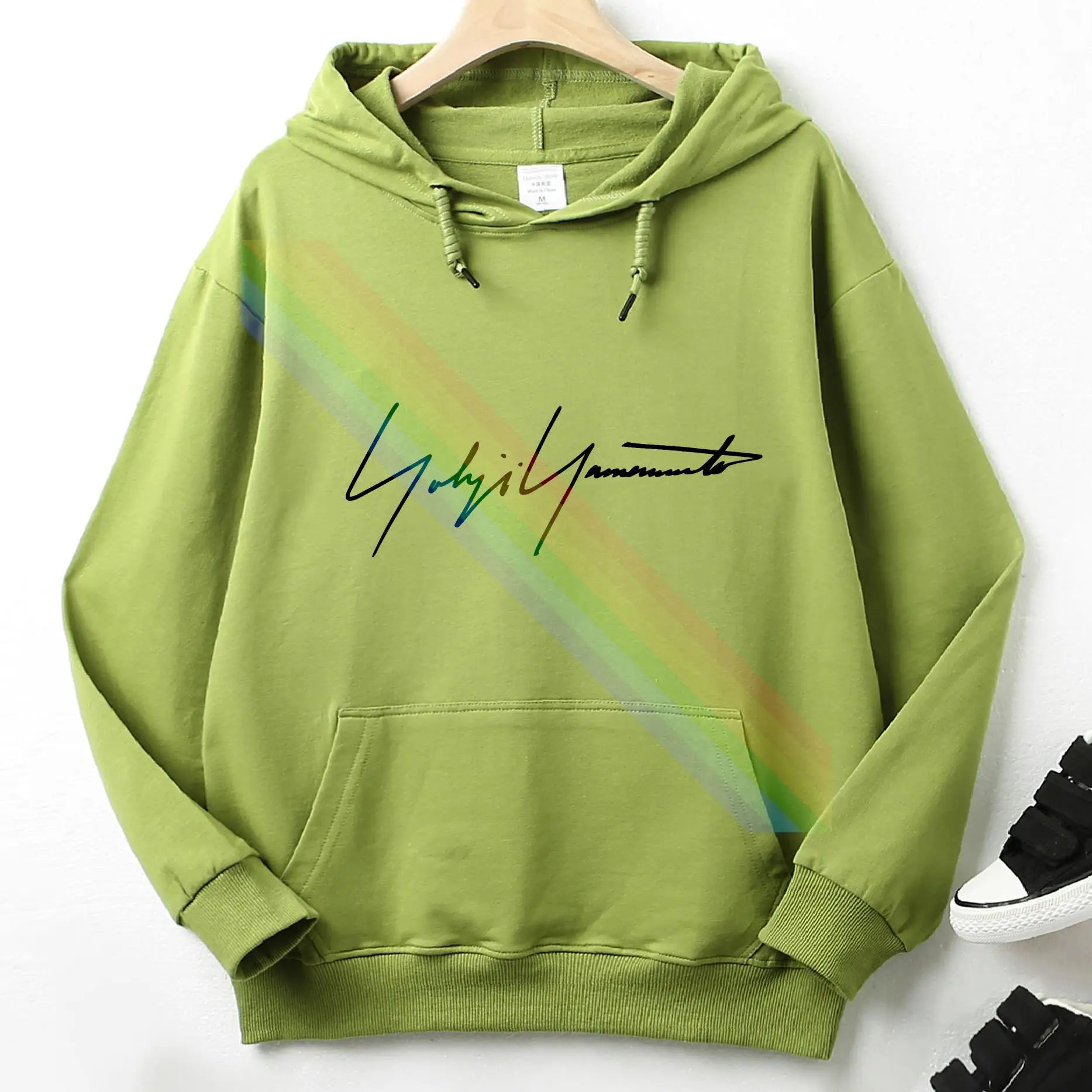 

Y3 Yohji Yamamotos Classic Signature Autumn Unisex Top Hoodie Mens Fashion Wool Clothing Sweatshirt Pullover Asian Size